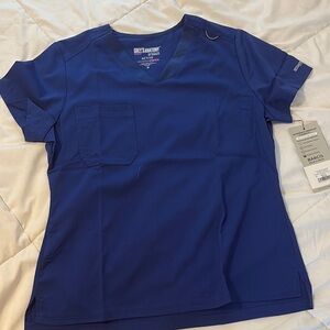 Grey's Anatomy Galaxy Blue Scrub Top